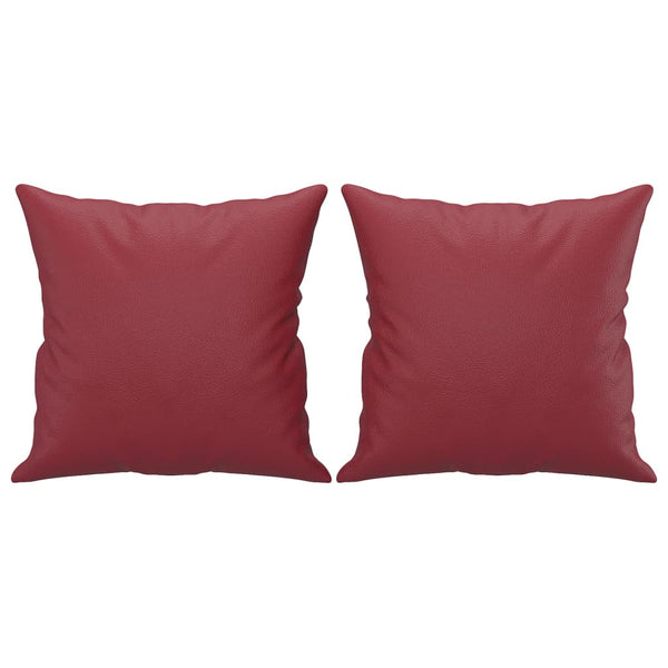 Weinrotes 2-Sitzer Sofa Kunstleder 140cm
