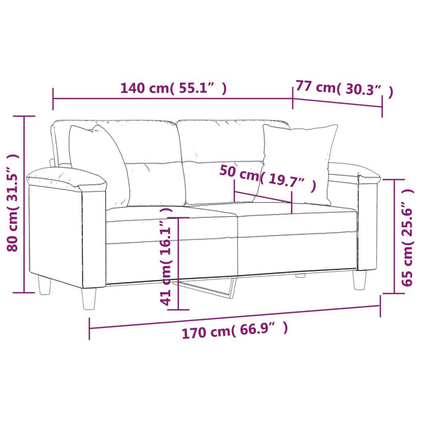 Weinrotes 2-Sitzer Sofa Kunstleder 140cm