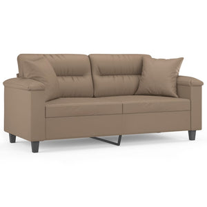 2-Sitzer Sofa Cappuccino-Braun Kunstleder