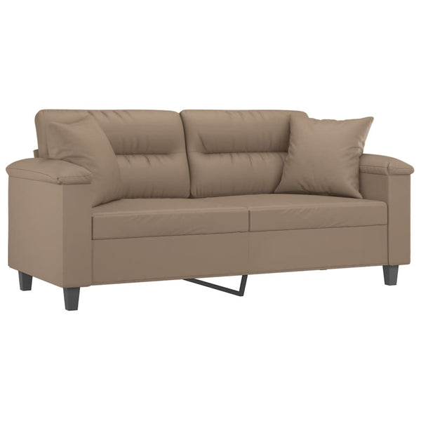 2-Sitzer Sofa Cappuccino-Braun Kunstleder