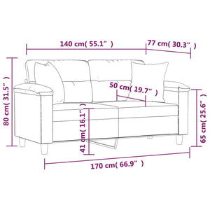 2-Sitzer Sofa Cappuccino-Braun Kunstleder
