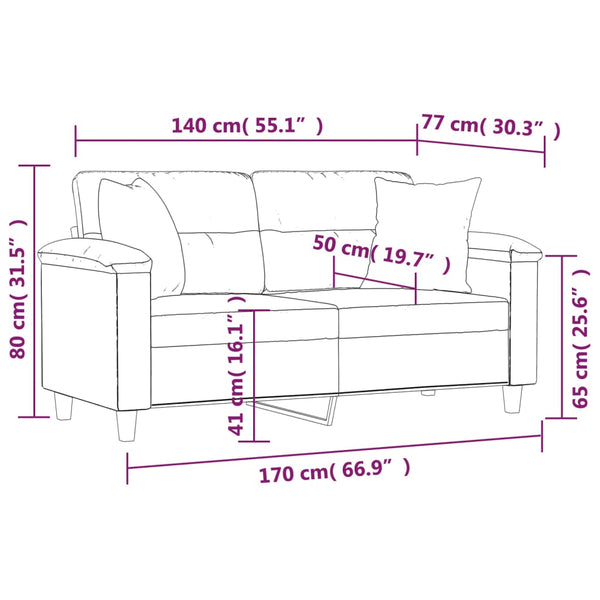 2-Sitzer Sofa Cappuccino-Braun Kunstleder