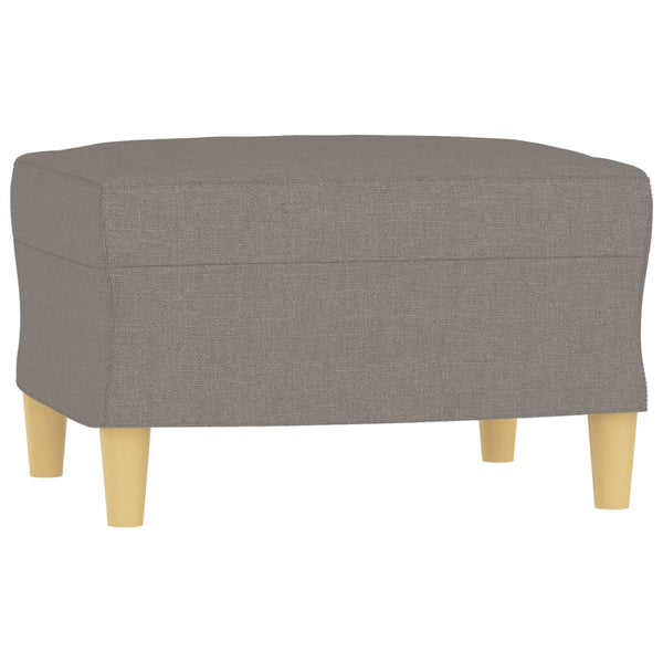 3-Sitzer Sofa mit Hocker Taupe
