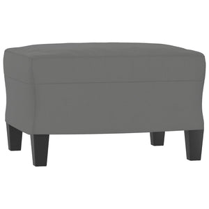 vidaXL Fauteuil avec repose-pieds gris foncé 60 cm Tissu en microfibre