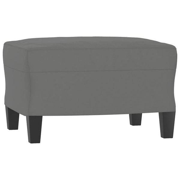 vidaXL Fauteuil avec repose-pieds gris foncé 60 cm Tissu en microfibre