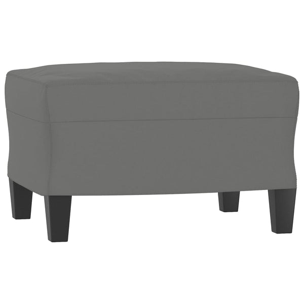 3-Sitzer Sofa mit Hocker Dunkelgrau