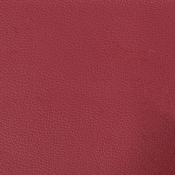 Sessel mit Hocker Weinrot Kunstleder