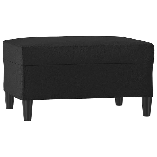 Schwarze 4-teilige Sofagarnitur Kunstleder mit Kissen