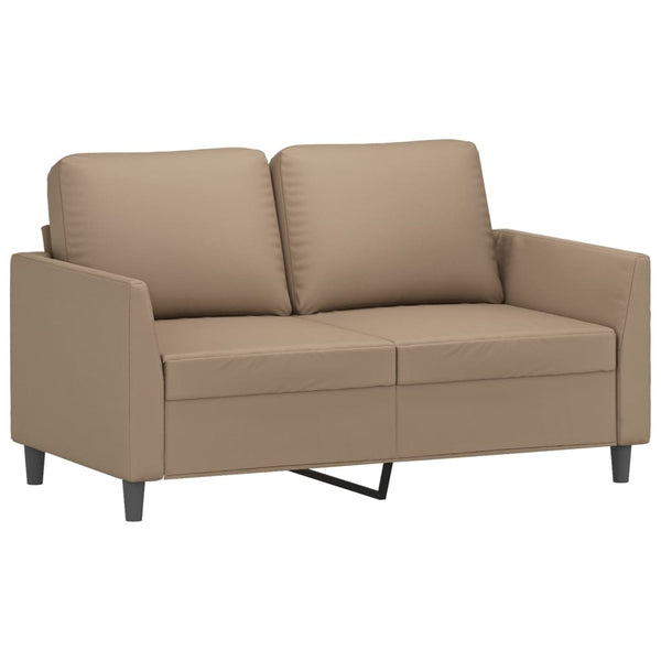 4-tlg. Sofagarnitur Cappuccino-Braun Kunstleder