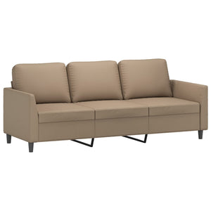 4-tlg. Sofagarnitur Cappuccino-Braun Kunstleder