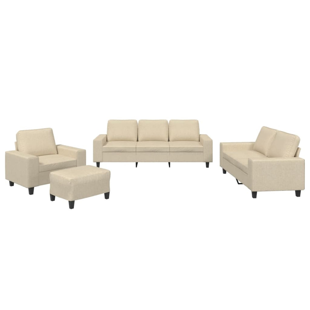 4-teilige Sofagarnitur Creme