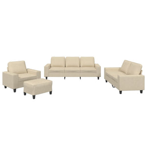 4-teilige Sofagarnitur Creme
