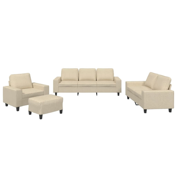 4-teilige Sofagarnitur Creme