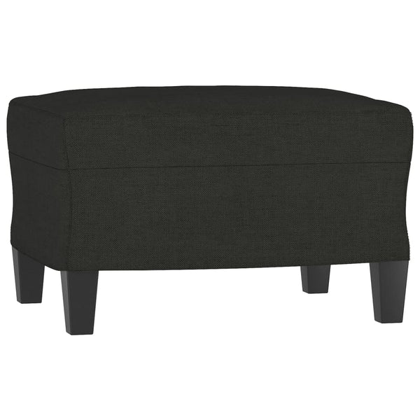 4-tlg. Schwarze Stoff Sofagarnitur