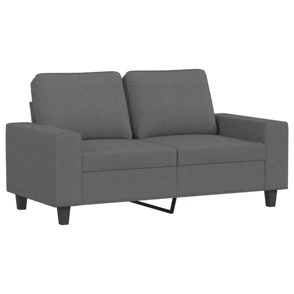 2-tlg. Sofa-Set Dunkelgrau Stoff