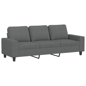 2-tlg. Sofa-Set Dunkelgrau Stoff