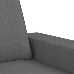 2-tlg. Sofa-Set Dunkelgrau Stoff