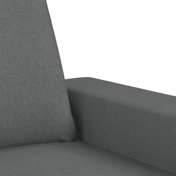 2-tlg. Sofa-Set Dunkelgrau Stoff