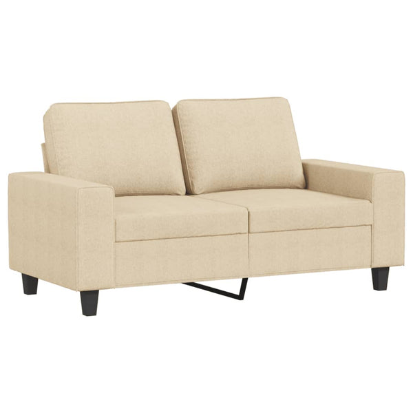 2-teilige Sofagarnitur Creme Stoff