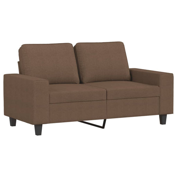 2-teilige Sofagarnitur Braun Stoff