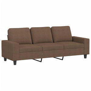 2-teilige Sofagarnitur Braun Stoff