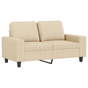 3-teilige Sofagarnitur Creme Stoff