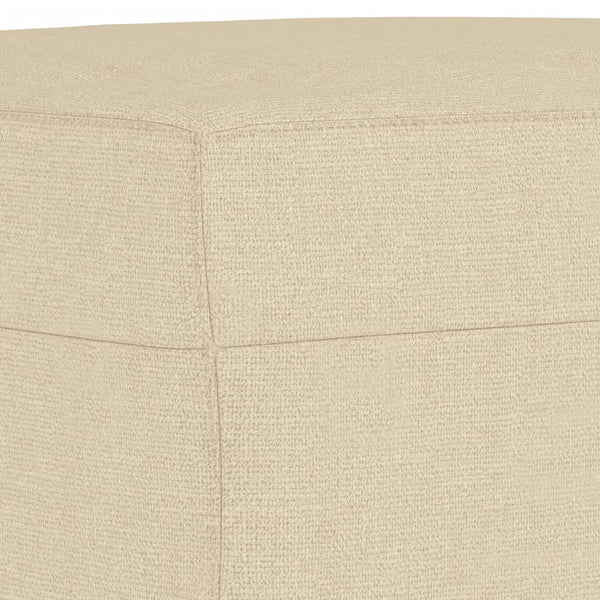 3-teilige Sofagarnitur Creme Stoff