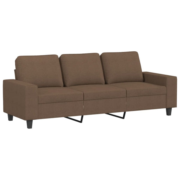 3-teilige Stoff Sofagarnitur Braun