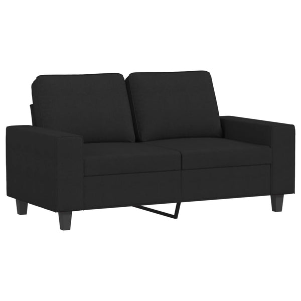 3-teilige Sofagarnitur Schwarz Stoff