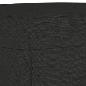 3-teilige Sofagarnitur Schwarz Stoff