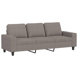3-teilige Sofagarnitur Taupe Stoff