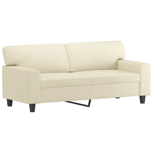2-teilige Sofagarnitur Creme Kunstleder