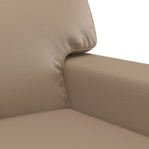 2-teilige Sofagarnitur Cappuccino-Braun Kunstleder