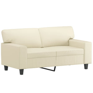 3-teilige Sofagarnitur Creme Kunstleder