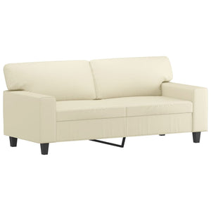 3-teilige Sofagarnitur Creme Kunstleder