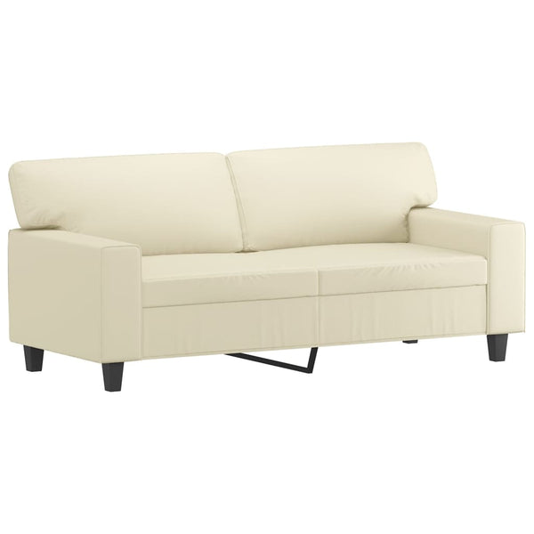 3-teilige Sofagarnitur Creme Kunstleder