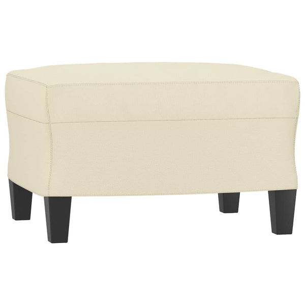 3-teilige Sofagarnitur Creme Kunstleder