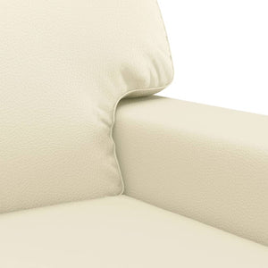 3-teilige Sofagarnitur Creme Kunstleder