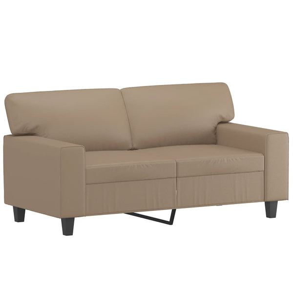 3-teilige Sofagarnitur Cappuccino-Braun Kunstleder
