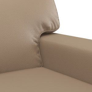 3-teilige Sofagarnitur Cappuccino-Braun Kunstleder