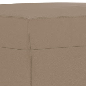 3-teilige Sofagarnitur Cappuccino-Braun Kunstleder
