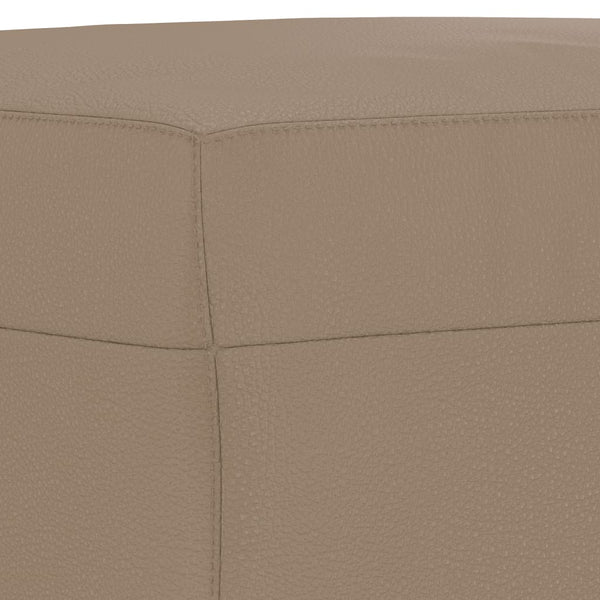 3-teilige Sofagarnitur Cappuccino-Braun Kunstleder