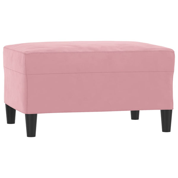 Rosa Samt Sofagarnitur, 4-teilig