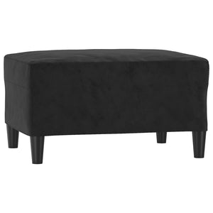 Schwarze Samt Sofagarnitur, 4-teilig