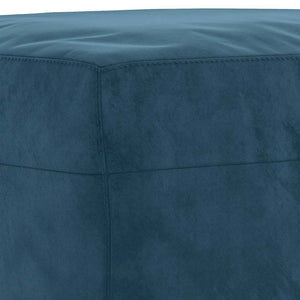 4-teilige blaue Samt Sofagarnitur
