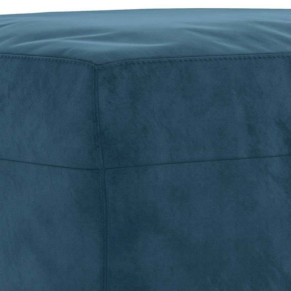 4-teilige blaue Samt Sofagarnitur
