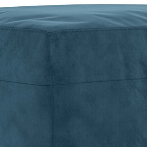 4-tlg. Sofagarnitur Blau Samt mit Kissen