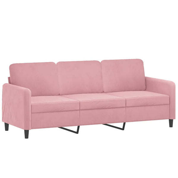 2-tlg. Rosa Samt Sofagarnitur