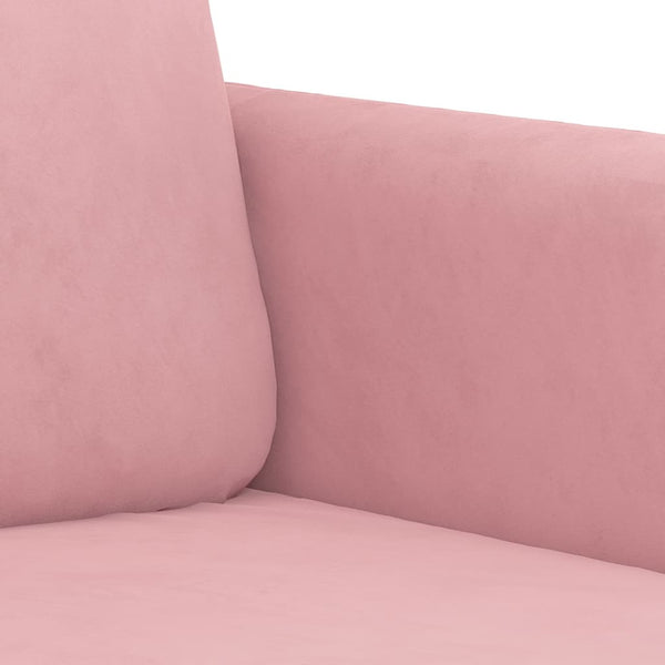 2-tlg. Rosa Samt Sofagarnitur