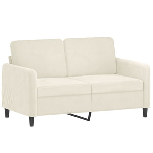 2-teilige Sofagarnitur Creme Samt